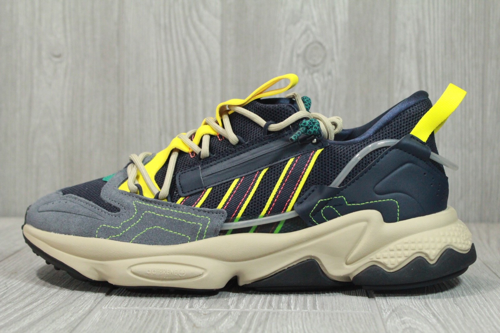 Adidas Ozweego Zip ‘Legend Ink Yellow’ Sneakers H67663 Mens 5 8.5 9 10.5 Blue