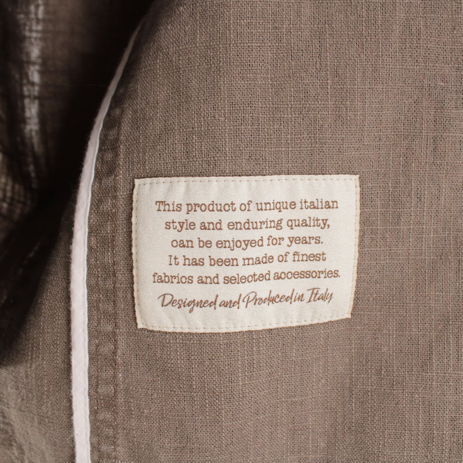 Waterville NWT 100% Linen Overshirt Size 58 (3XL US) Barret In Solid Brown