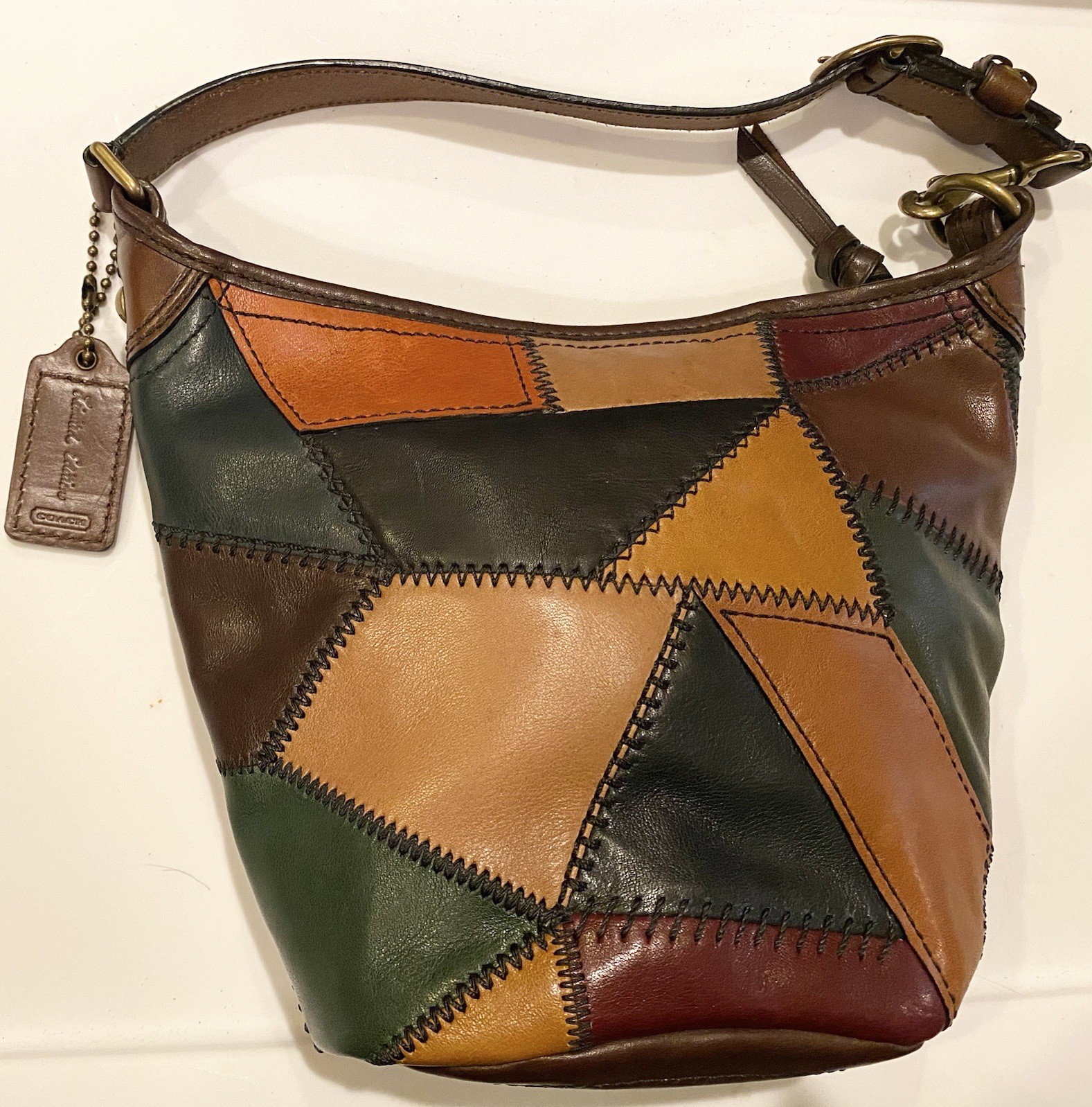 COACH Vintage Bleeker, Limited Edition Tattersall Patchwork Bucket Bag; Exc Cond
