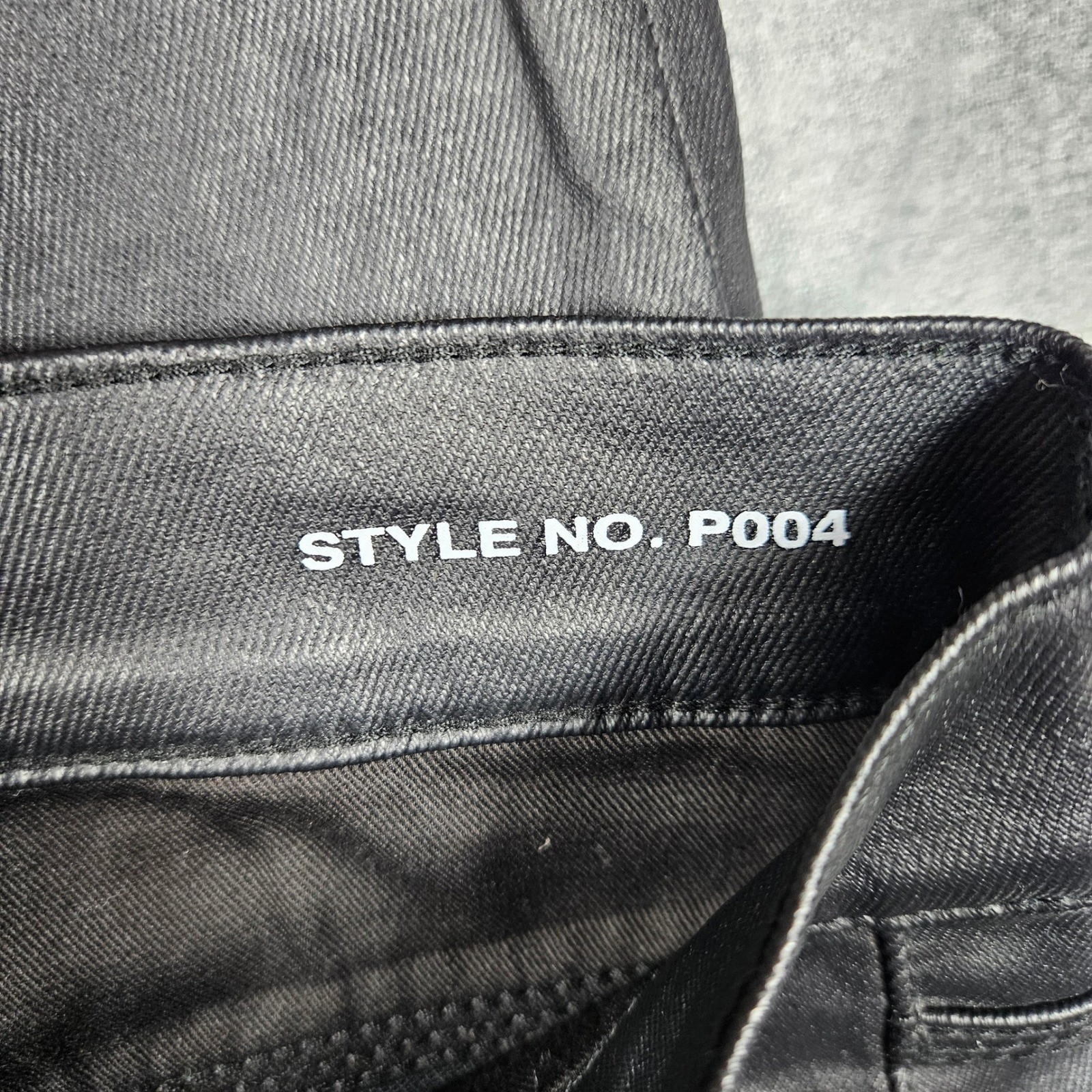 Purple Brand P004 Black Coated Flare Cargo Pants Mens 36 PFBL423 Slim Fit