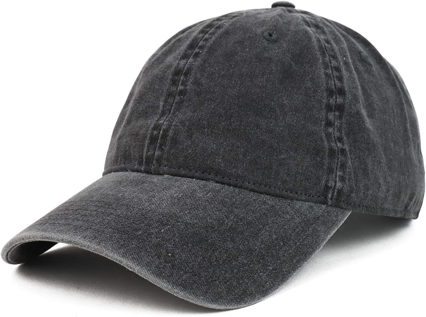 Unisex Plain Dyed Washed 100% Cotton Adjustable Polo Style Baseball Dad Cap Hats