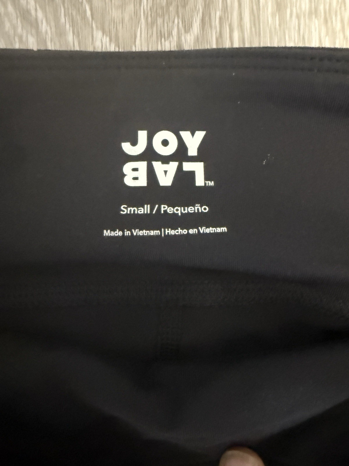 JoyLab Black Leggings with Metallic Silver & Mesh Accents 7/8 Length NWT Small