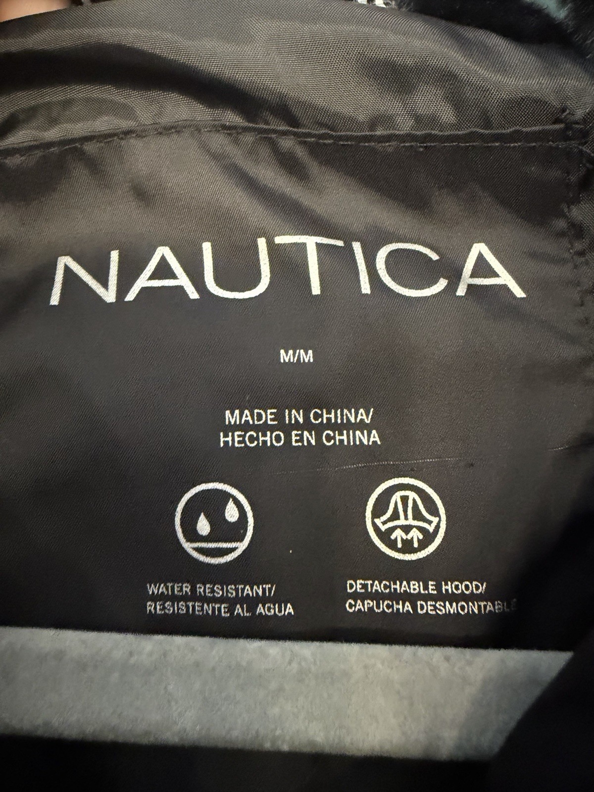 Nautica 1983 Women’s Black Puffer Jacket Medium Hooded Faux Fur Trim Full Zip