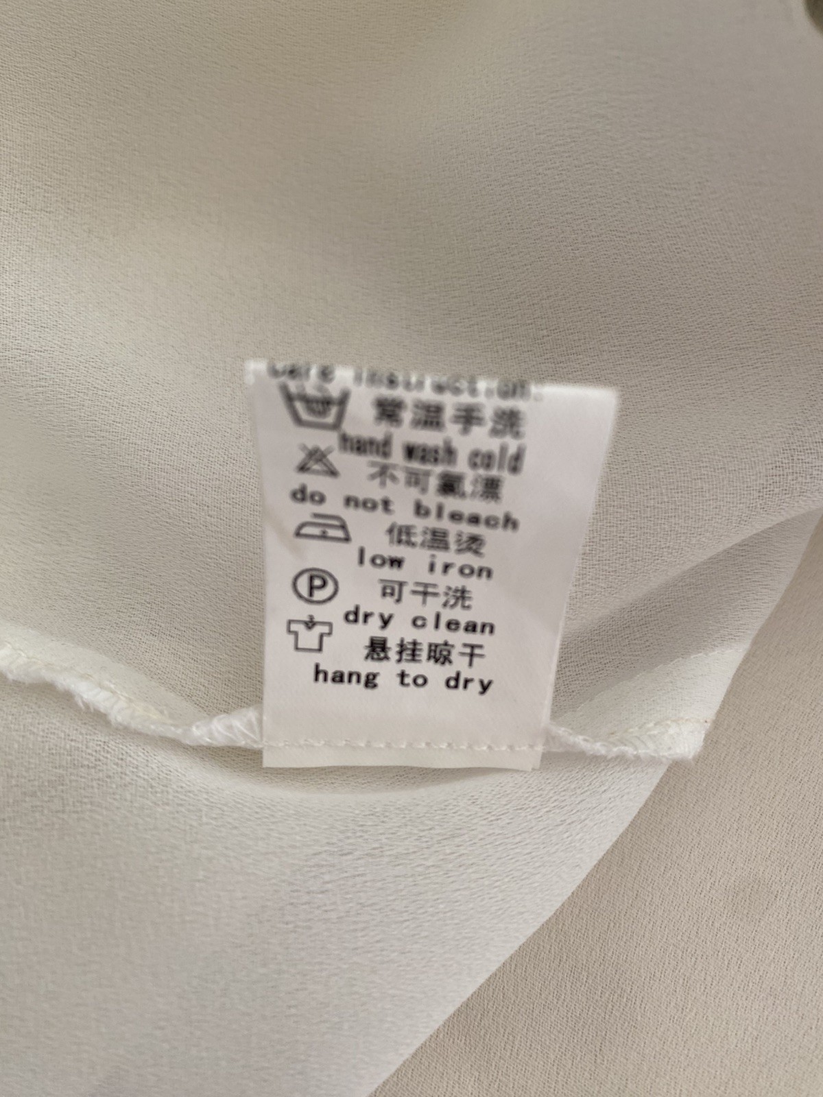 MAX & DG Italy White Silk cami top Black sequin Spaghetti Petite 160/84A NWOT