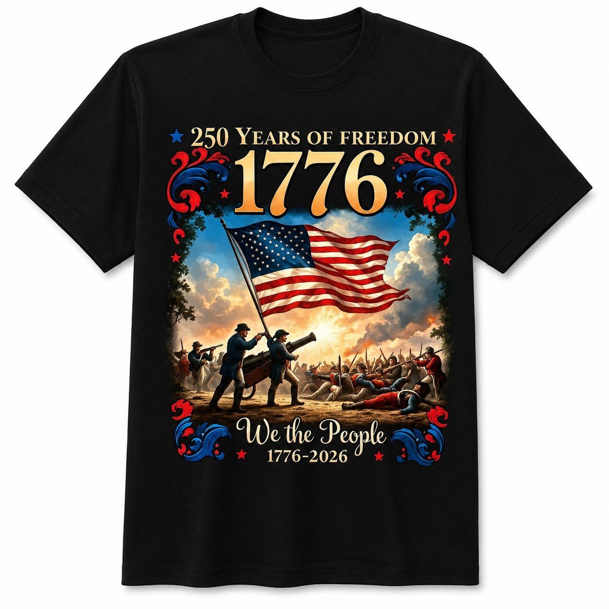 1776-2026 We The People T-Shirt Men Women USA 250 Years of Freedom Tee