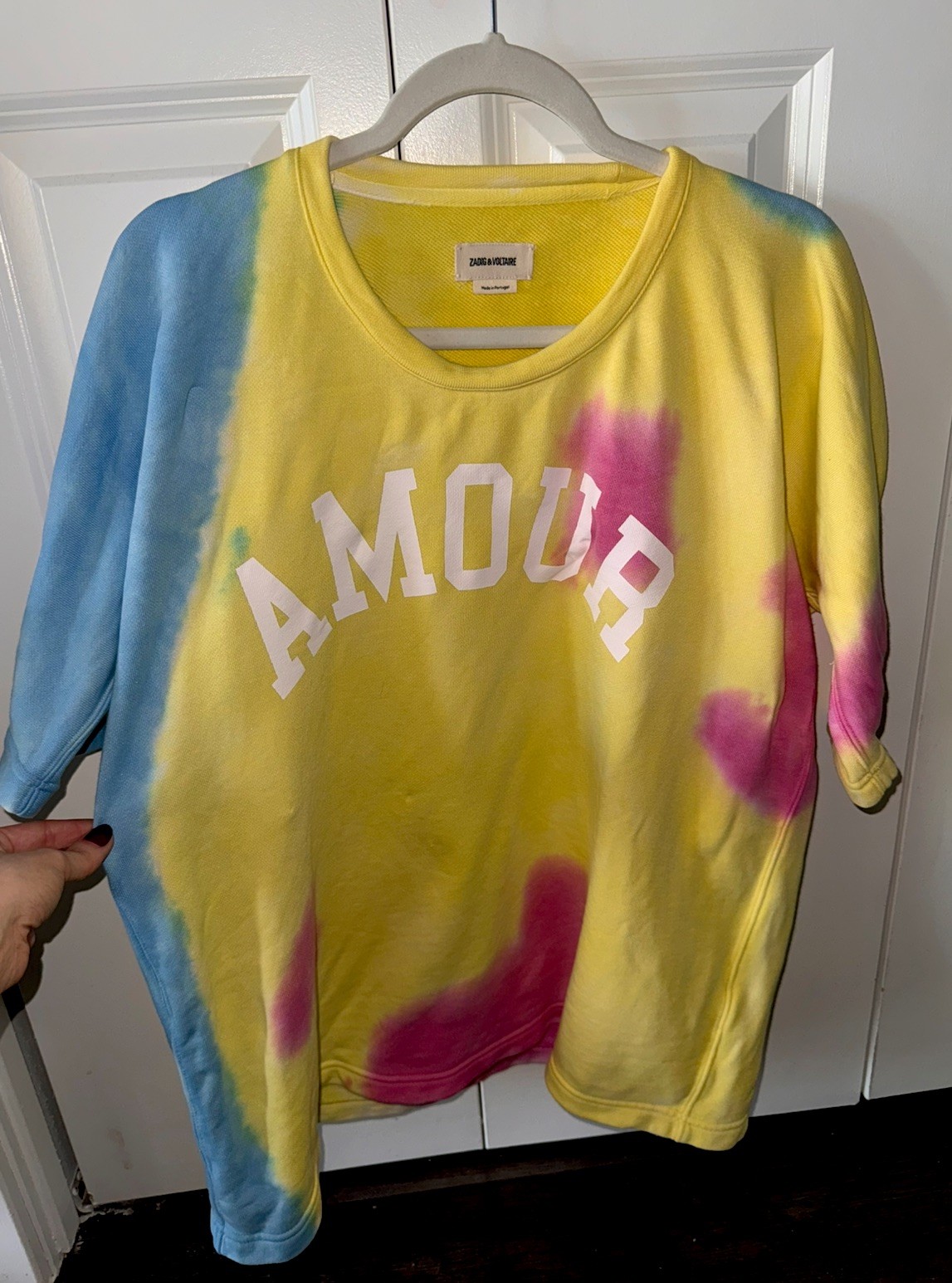 Zadig and Voltaire Portland Amour Tie Dyed Sweatshirt- S, MSRP $198