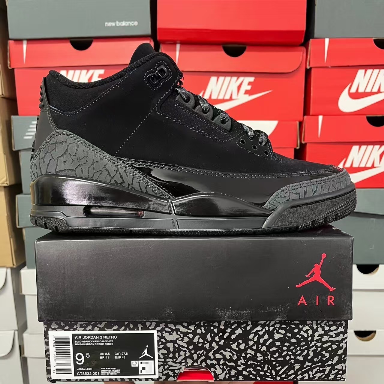 Air Jordan 3 Retro Black Cat CT8532-001【2025】