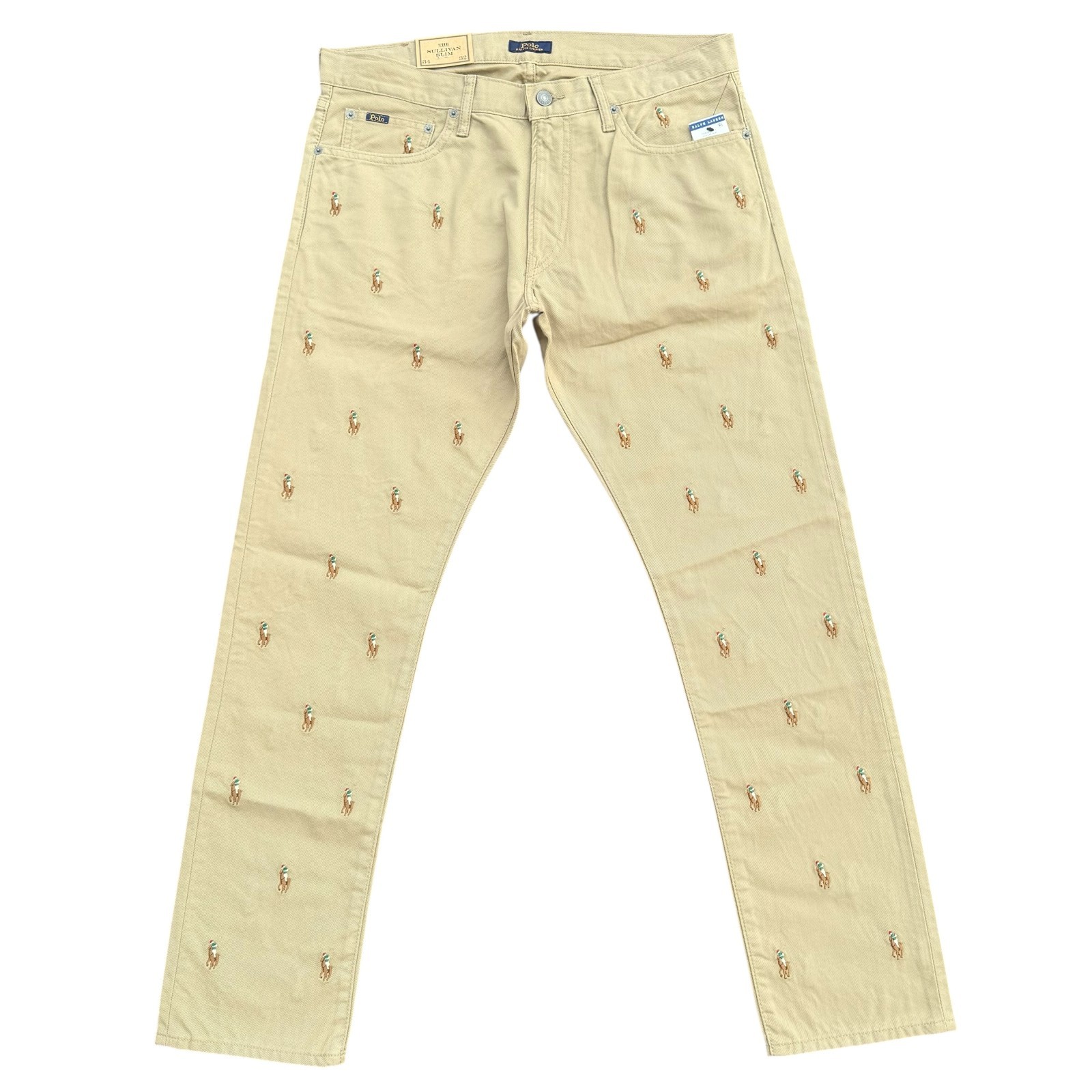 Polo Ralph Lauren Men’s Sullivan Slim Rope Dyed Cotton Denim All Over Pony Jeans