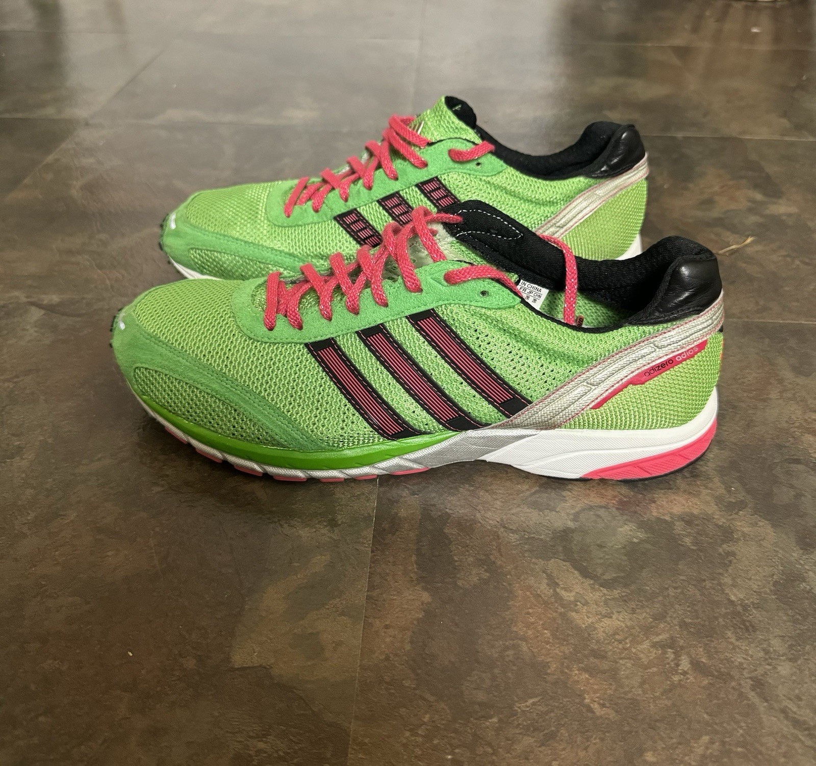 ADIDAS ADIZERO ADIOS OG Sneakers Green/Pink/Black/White