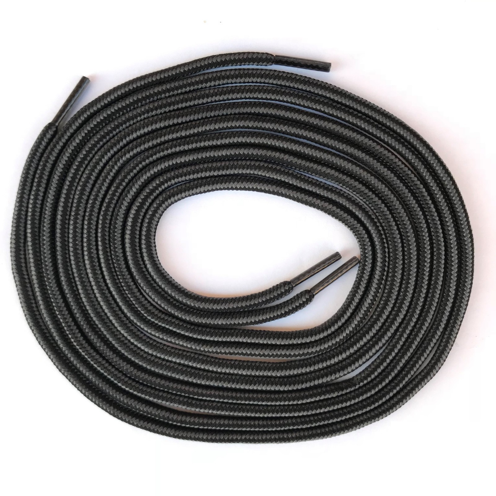 3 pair Black gray round boot laces shoelaces for hiking walking work boots shoes