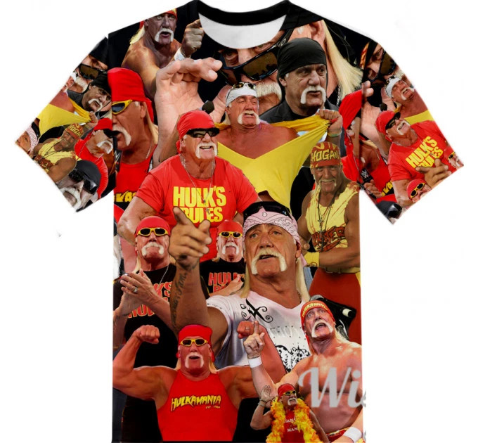 Hulk Hogan Hulkamania Collage 3D T Shirt Full Size S-5XL