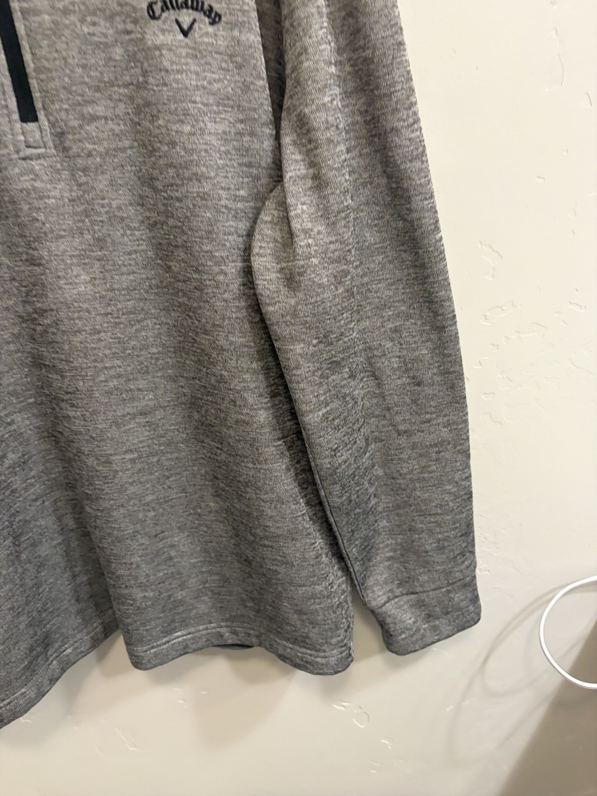 Callaway Golf Men’s XL Gray 1/4 Zip Pullover Pockets Mock Neck Sweatshirt