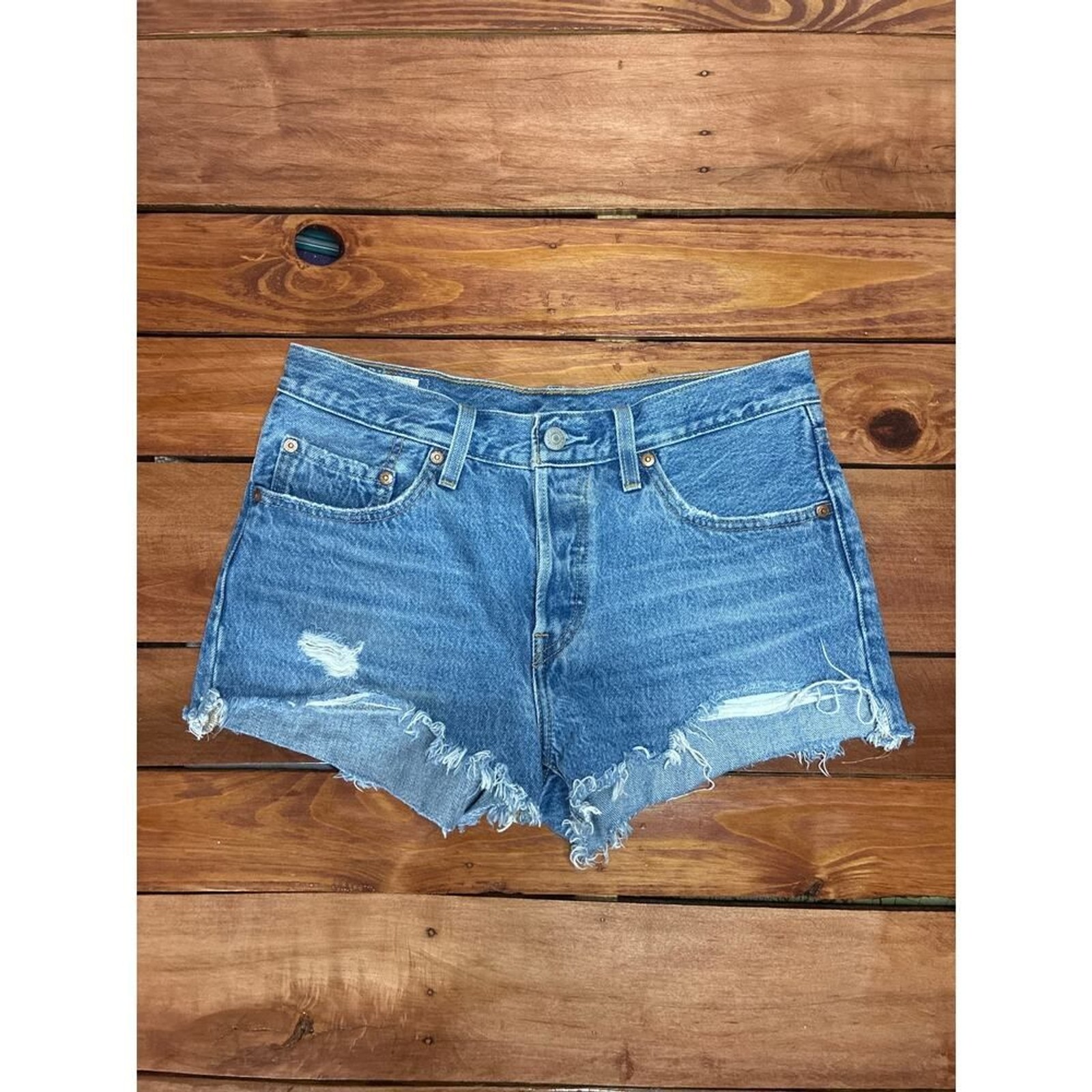 Levi’s Premium 501 Denim Cutoff Shorts – Women Size 27