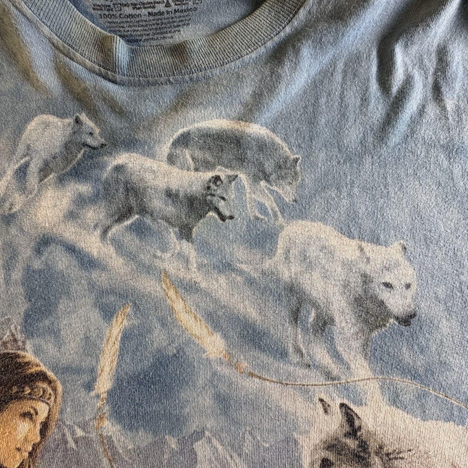 2004 The Mountain Wolf Dreamcatcher Tie Dye T Shirt 4XL