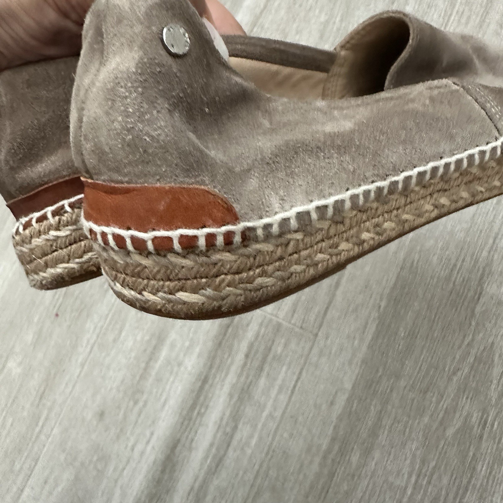Rag & Bone Stucco Suede Leather Adria Espadrilles Shoes Womens US 8.5 EUR 39 M