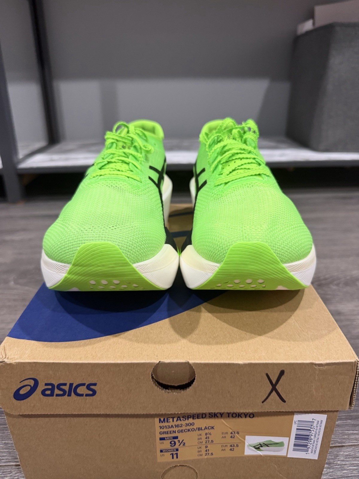 Mens Size 9.5 – ASICS Metaspeed Sky Tokyo Green Gecko New With Box
