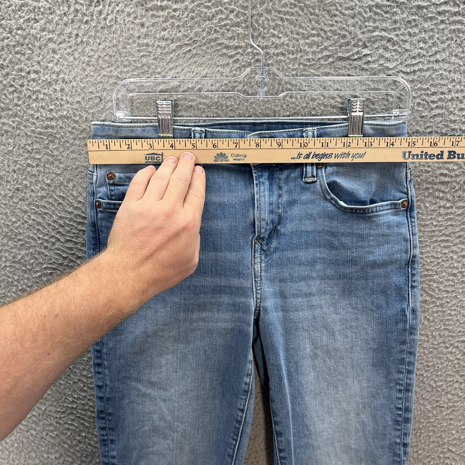 American Eagle Jeans Mens 30×34 Blue Skinny Next Level Flex Distressed Preppy