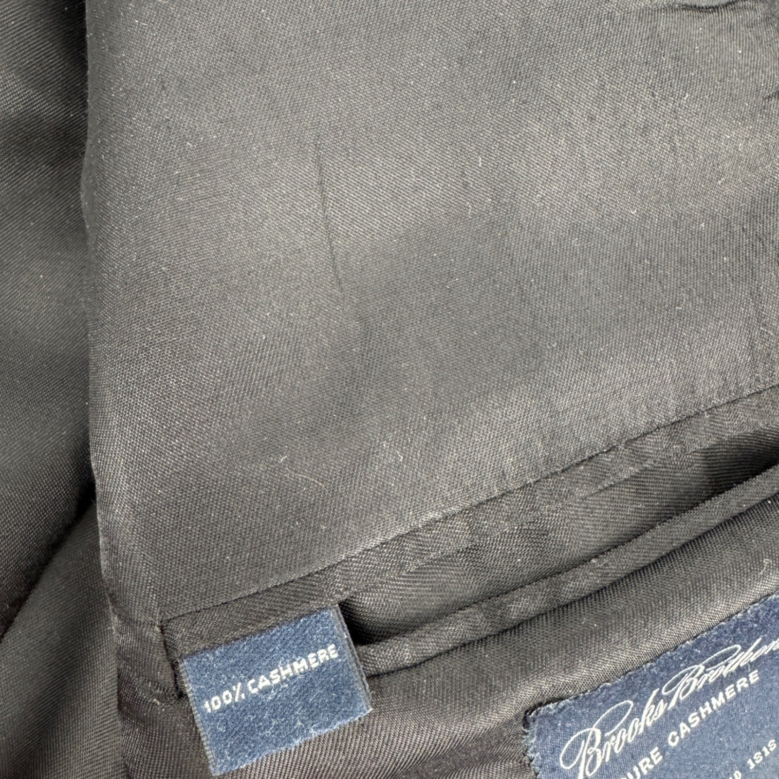 VTG Brooks Brothers Mens Cashmere Blazer Sport Coat 46R Jacket Black Made USA