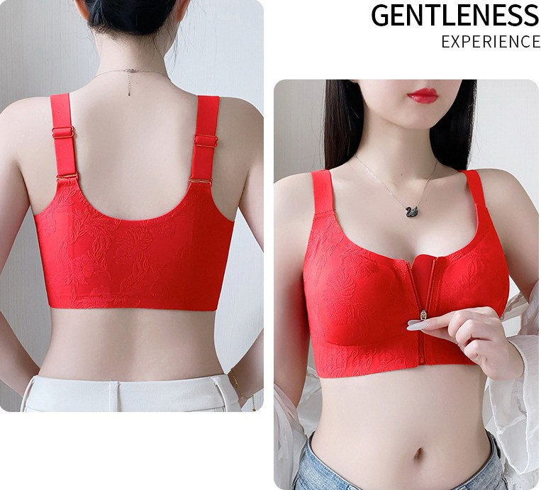Women Bras Full Coverage Front closure Zipper push up Plus size Underwear F031