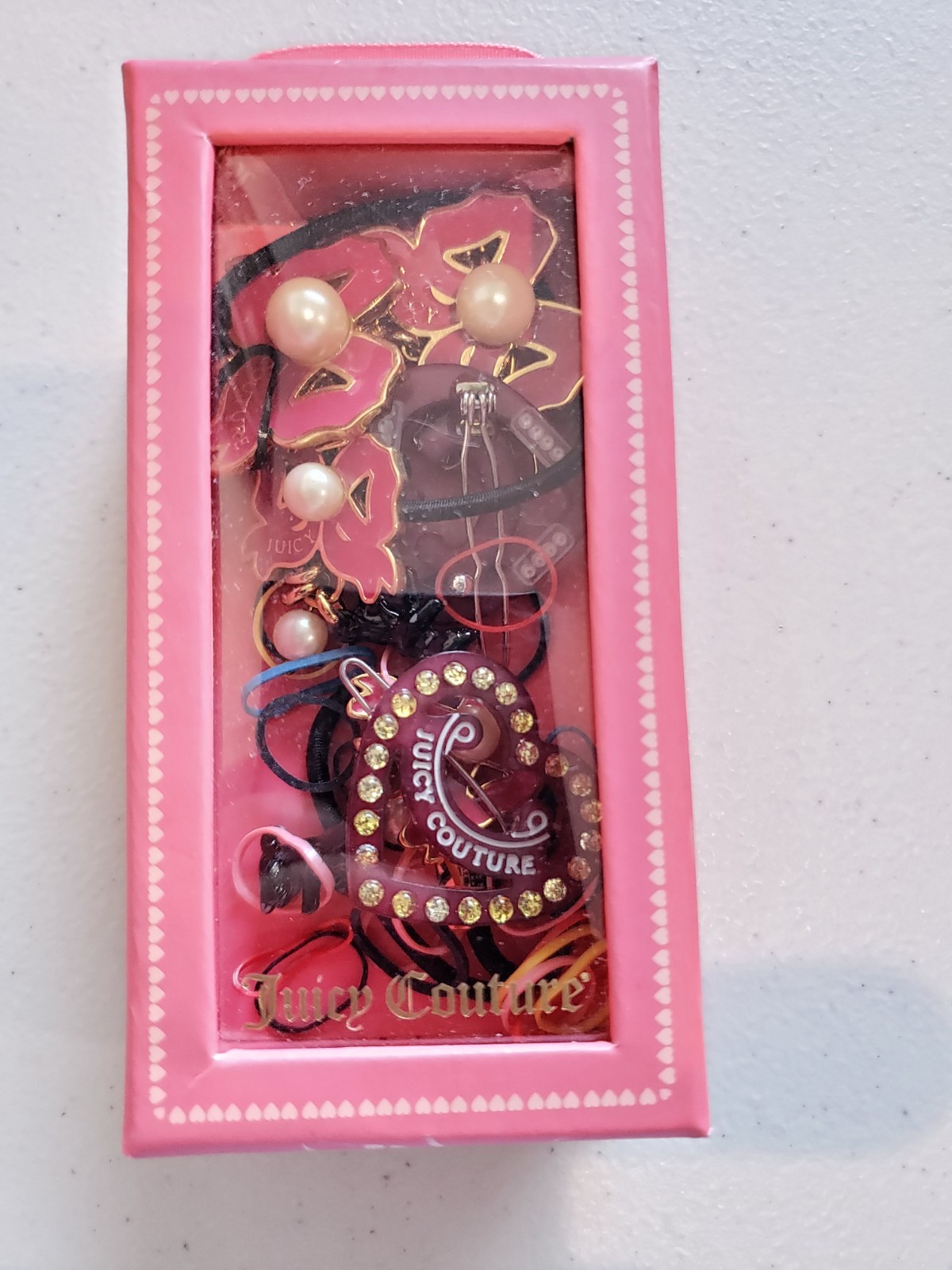 Juicy Couture ( RT $18) 6-Pc Hair accessories Pink Gift Set* NWT *