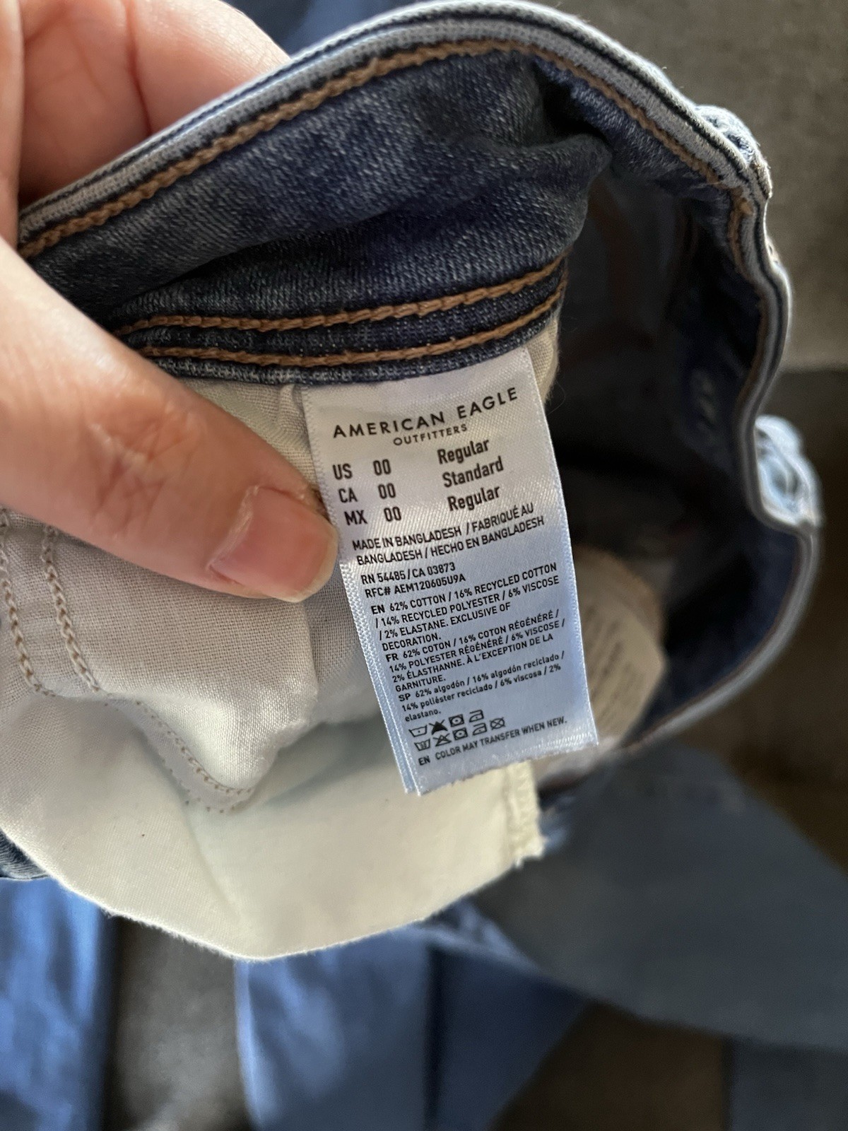 Lot of 2 American Eagle Women’s Bootcut Blue Denim Jeans 00 Regular