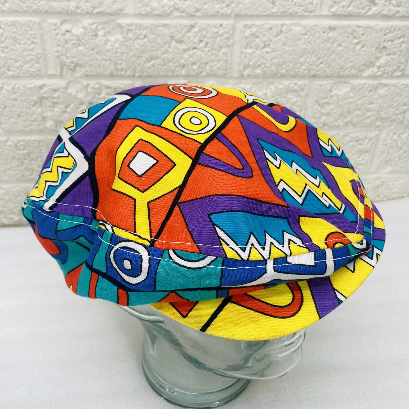 VTG‼ DORFMAN PACIFIC Cabbie Newsboy Colorful 90’s Vibrant Retro Hip-Hop Style