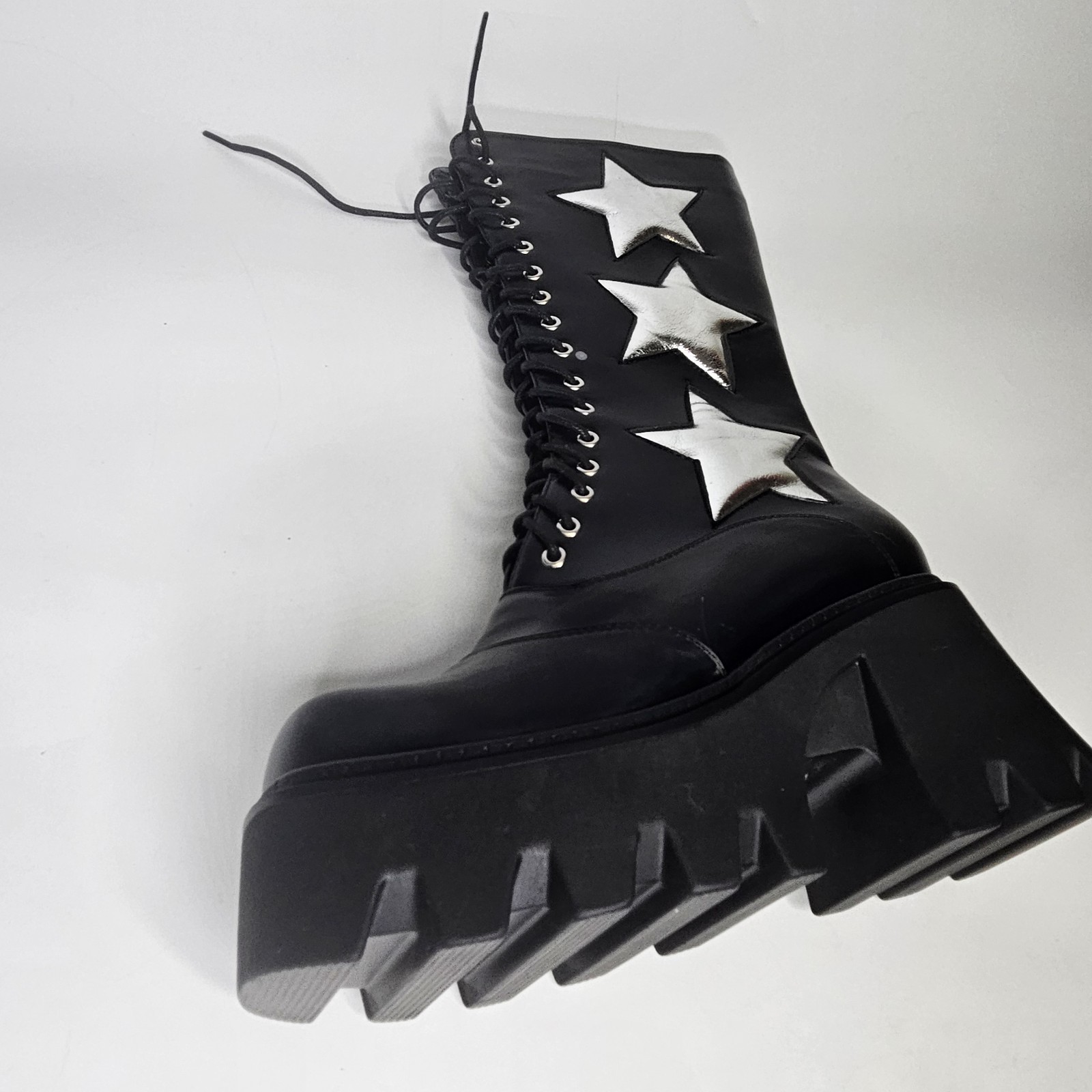 Lamoda Size 10 star Platform Boots Chunky Heel boots space cowboy ace freely