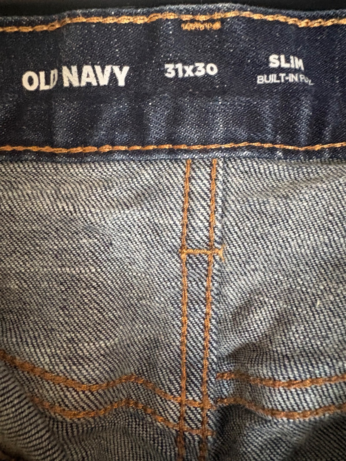 Old Navy Slim Built-In Flex Jeans Men’s 31×30 Dark Wash Stretch Denim Pants