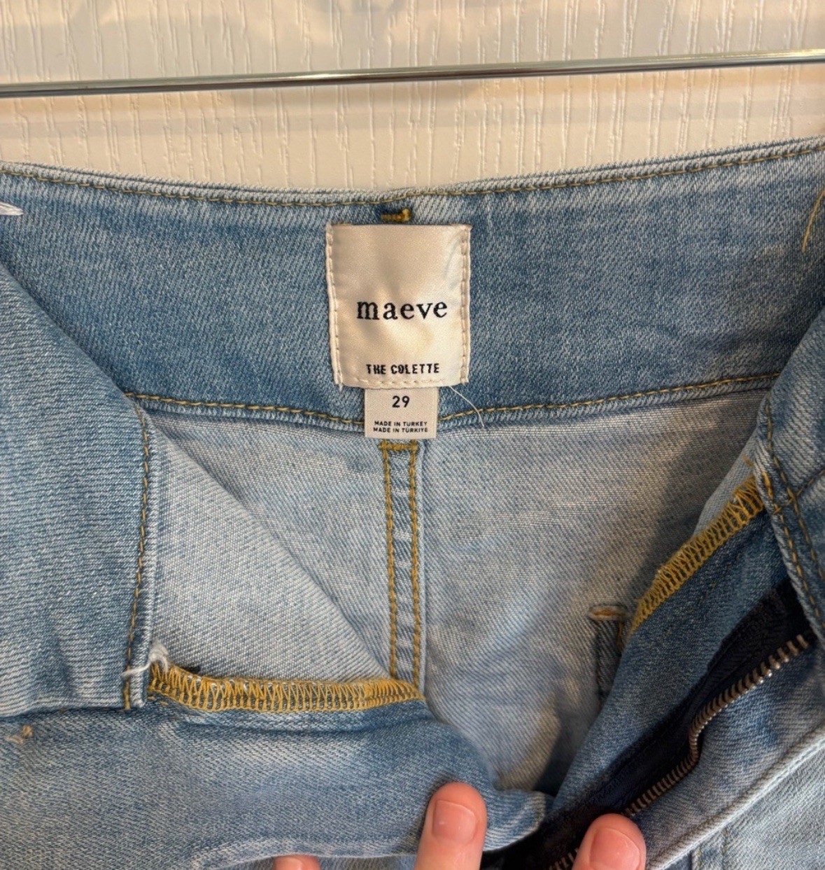 Maeve Anthropologie Women’s Light Wash Blue Wide-Leg Denim Jeans, Size 29