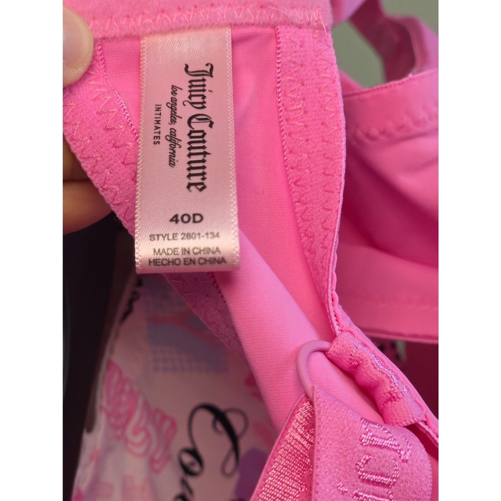 Juicy Couture 3-Pack Push-Up T-Shirt Bras NWT Size 40D