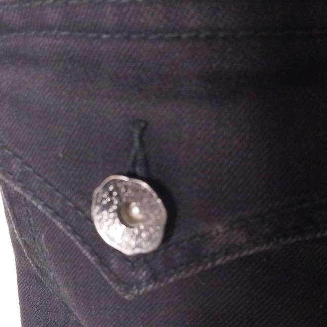 Gold Label Jeans Black With Metal Button Pockets And Pyramid Rivets 36×34