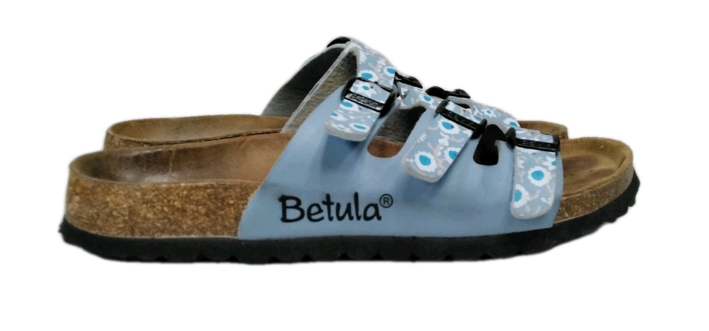 Betula Birkenstock Florida Floral Sandals Women’s Size 7 Blue