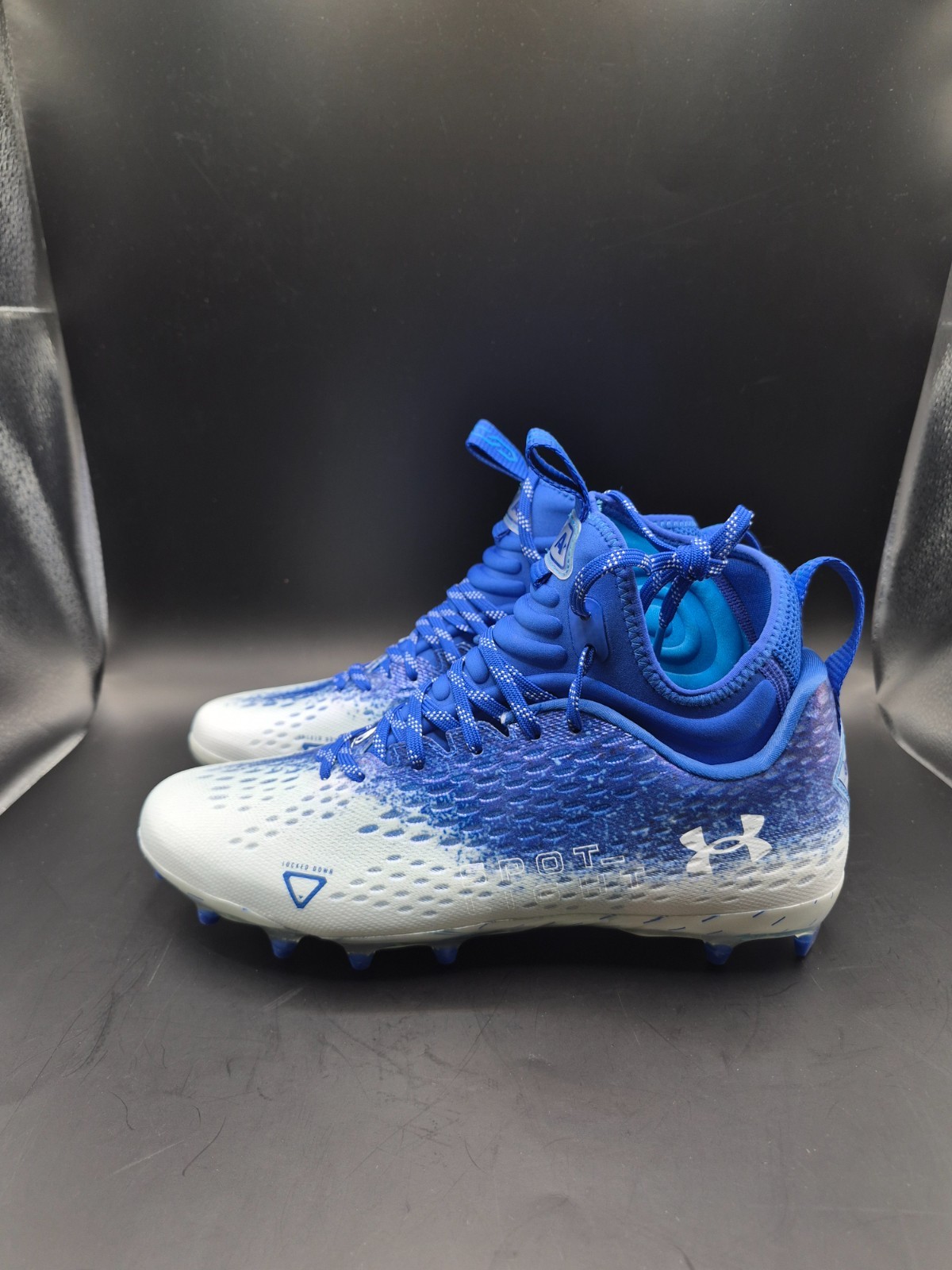 Under Armour Spotlight Lux MC (Size 9) “Blue/White” Men’s Football Cleats