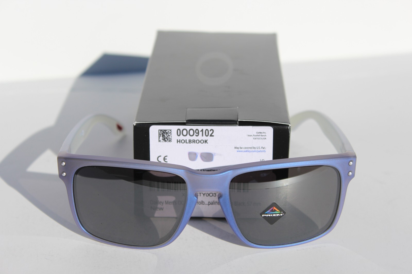 OAKLEY Holbrook Sunglasses Matte Stonewash Opaline/Prizm Black OO9102-X8 NEW