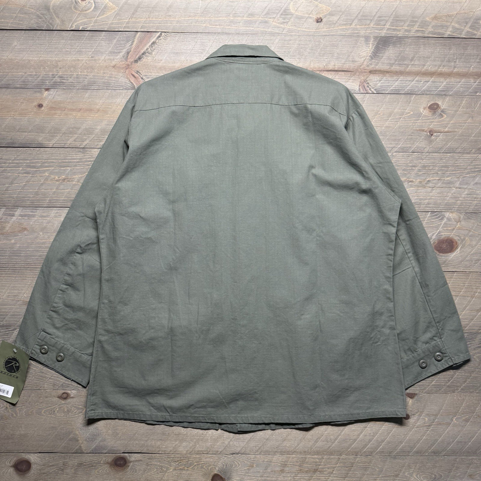 NWT Rothco Vietnam Fatigue Ripstop BDU Shirt Mens XL Olive Drab Slant Pockets