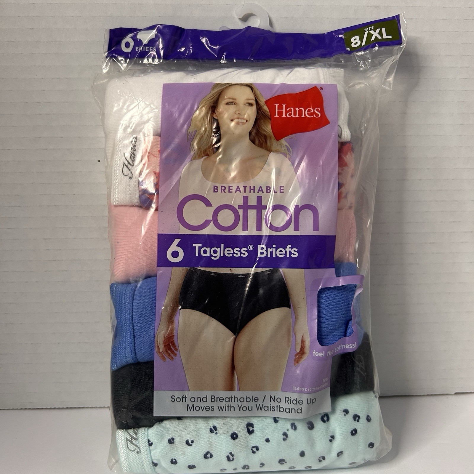 Hanes Tagless Brief Panties 6-Pack – Size 6 See Size Chart. Hole In Package