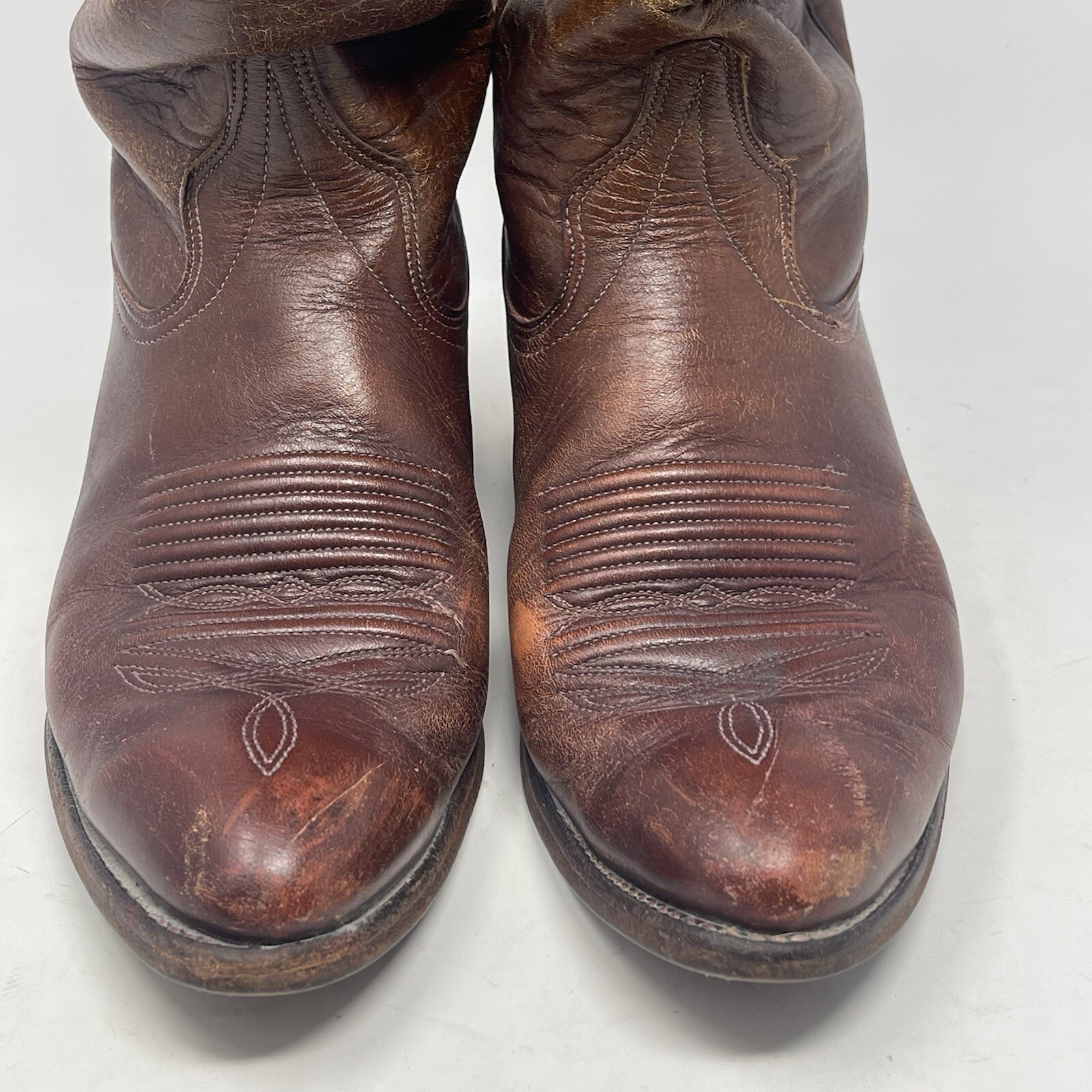 J Chisholm Cowboy Western Boots Style 911 Mens 9 D Brown Leather Handcrafted
