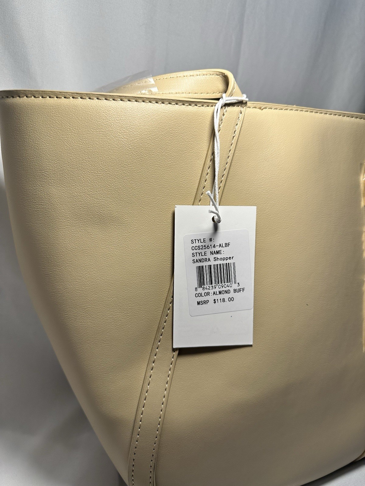 Cavalli Class Large Tote, Almond Buff Solid Logo, Gold Hardware, Double Handles