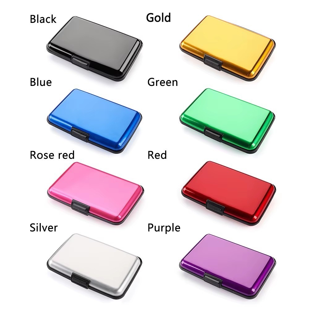 RFID Blocking Credit Card Aluminum ID case Hard Shell Wallet for Men or Women