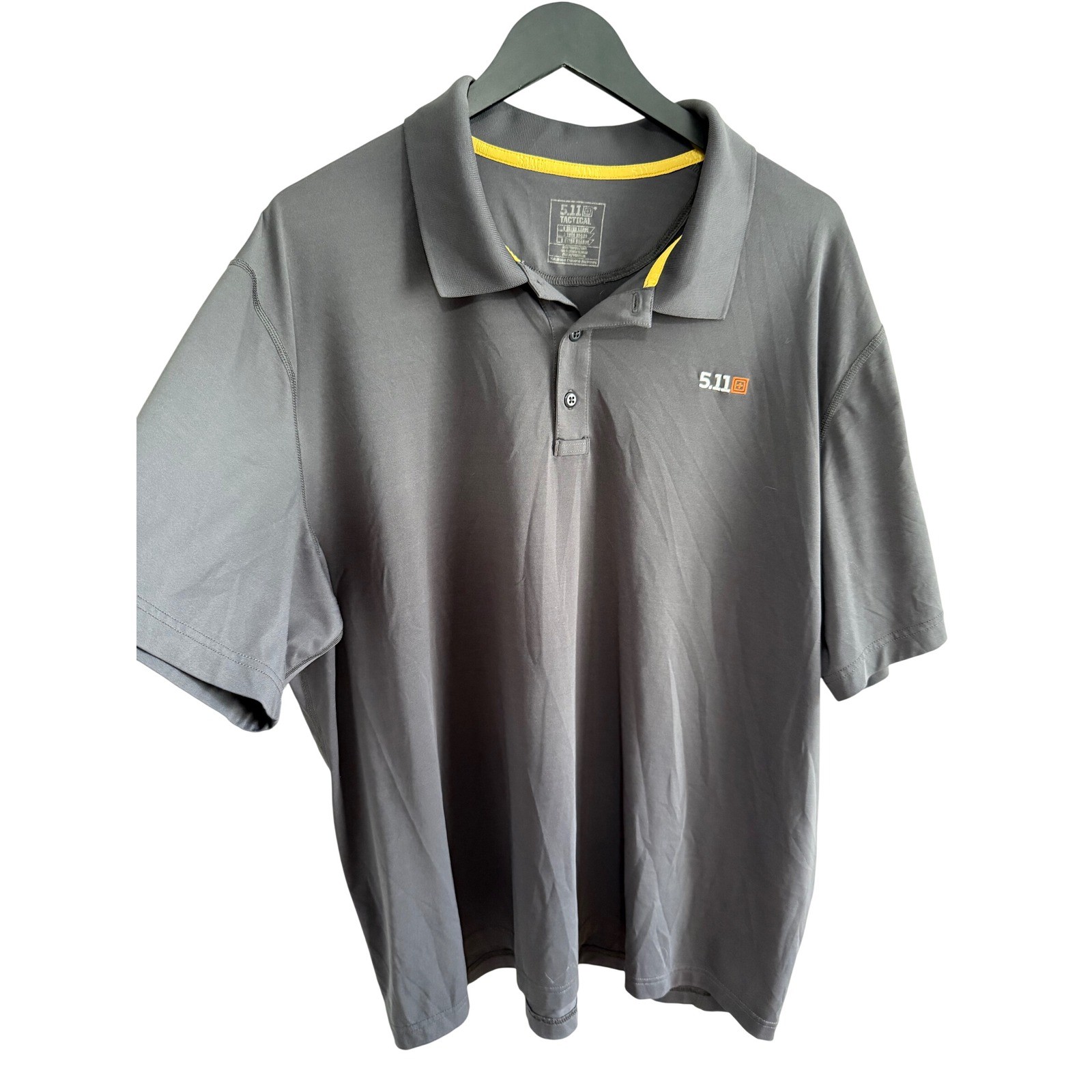5.11 Tactical Performance Polo Shirt Size 2XL Dark Gray Short Sleeve EUC