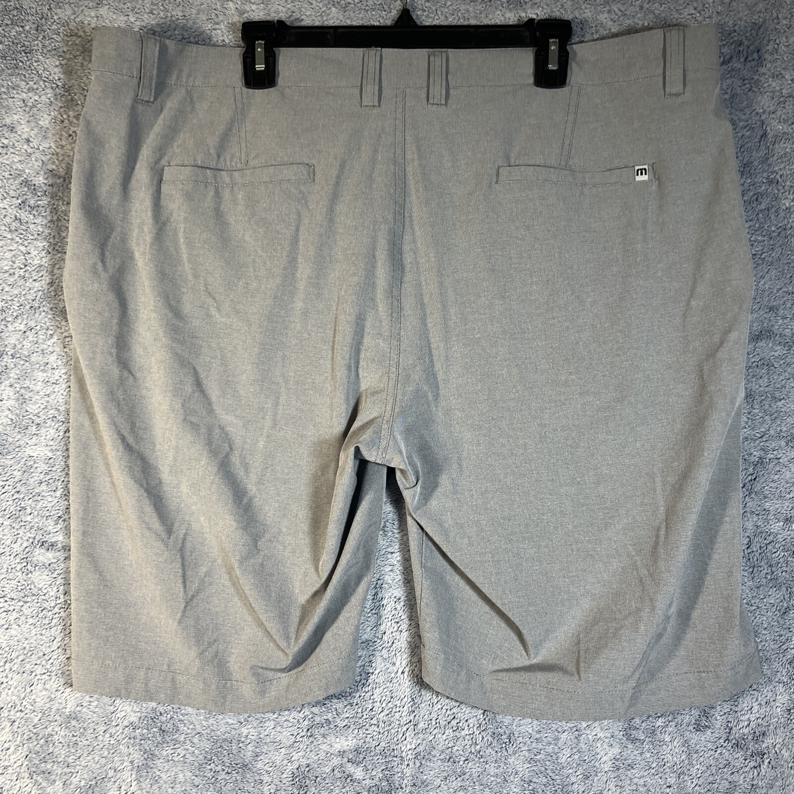 Travis Mathew Men’s Gray Golf Walking Bermuda Stretch Shorts Size 42 Pockets