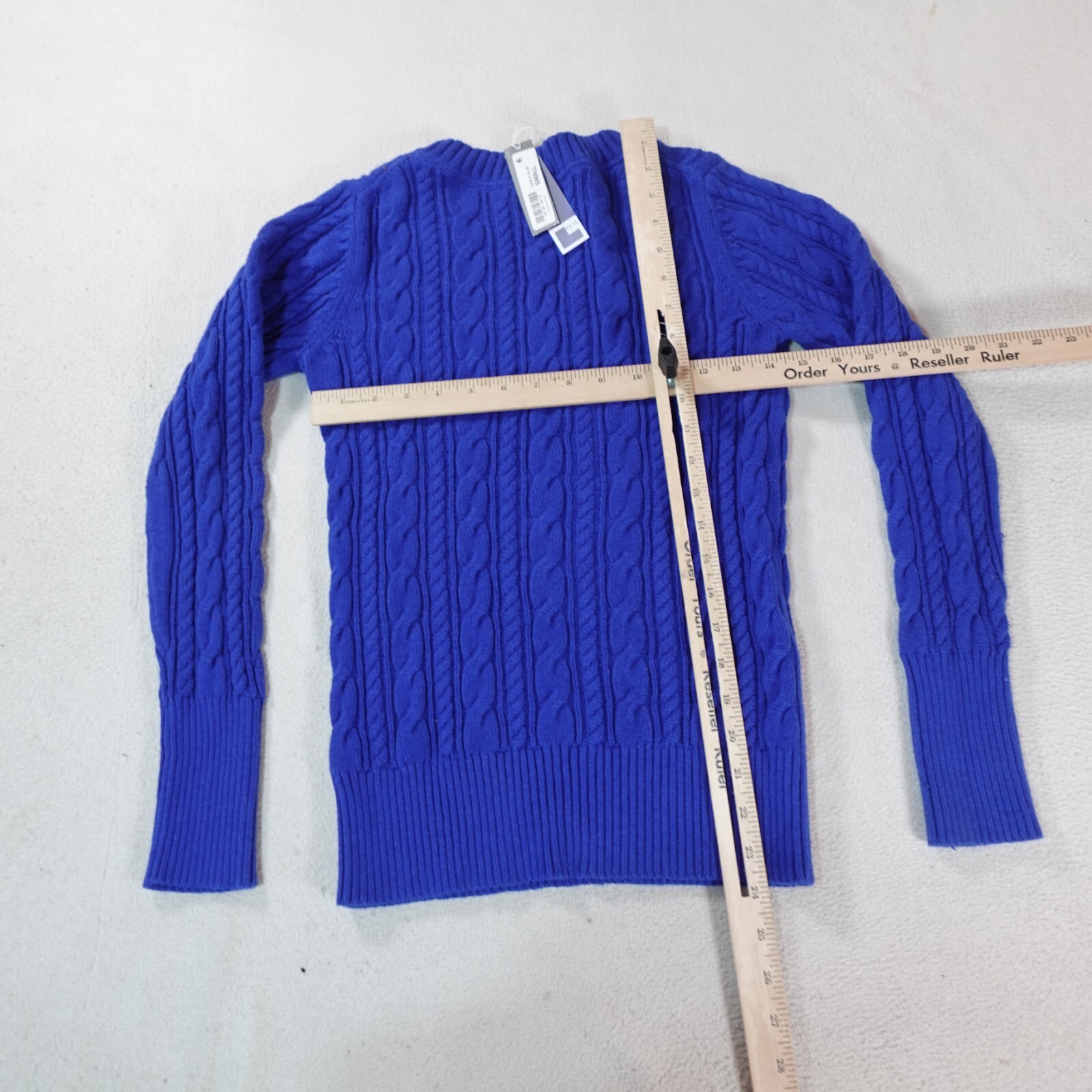 Vintage Jcpenny Sweater Womens Small Blue Fisherman Knit Pullover Outdoor Top