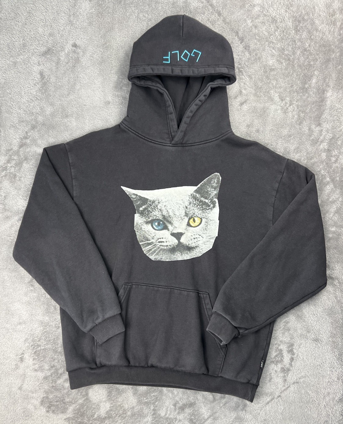 Golf Wang Hoodie Sz M Shark Cat Odd Future × Tyler The Creator 10yr Anniversary