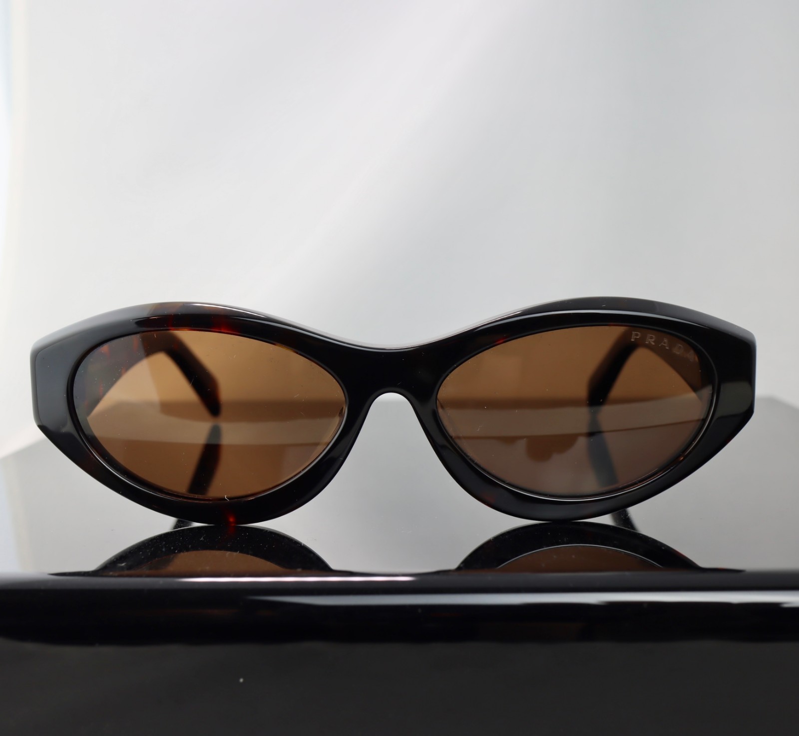 Prada PR26ZS Tortoise / Brown Lens Round Sunglasses 100% UV
