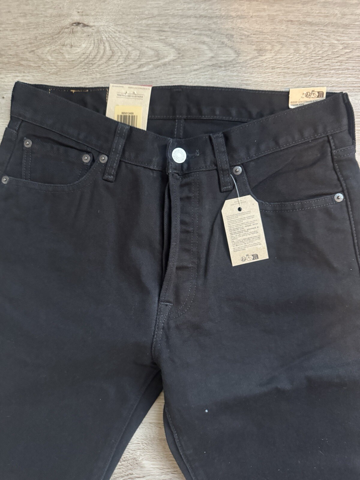 Levis Mens 501 Original Denim Jeans Straight Leg Button Fly 100% Cotton 30×32
