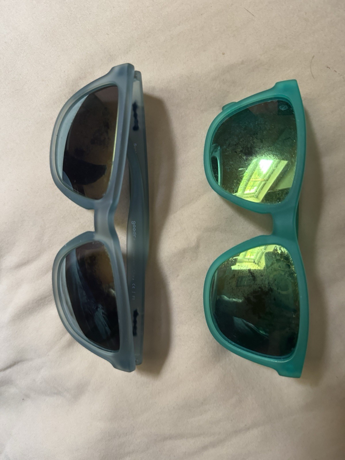 Goodr 2 (TWO) Sunglasses AS IS bundle Read Description Used Scratches Lens