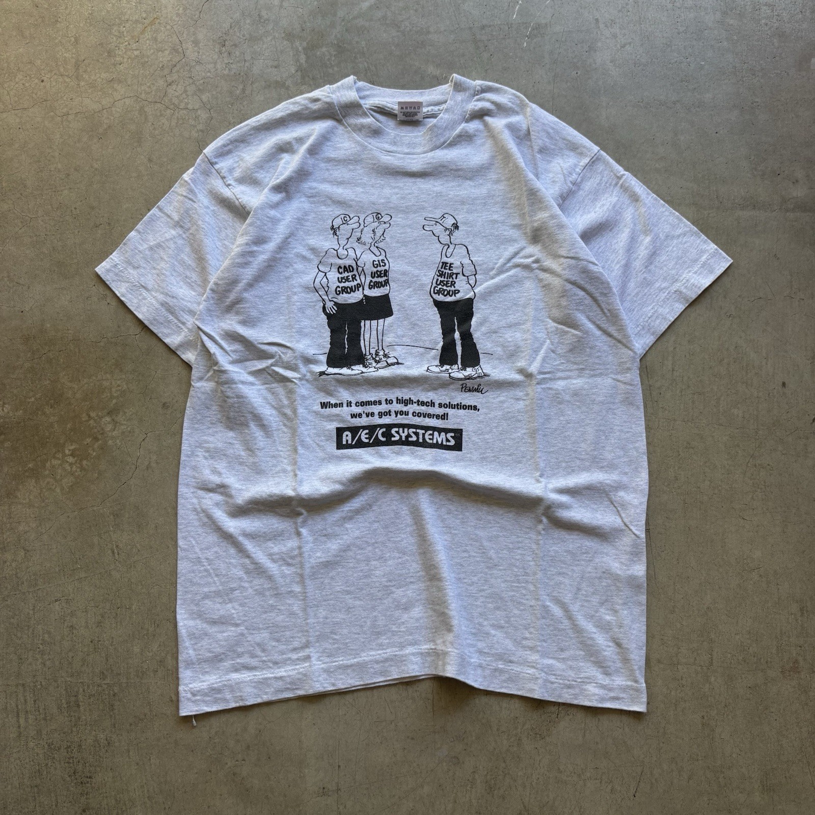 90s A/E/C Systems grey graphic tee Size L #graphictee