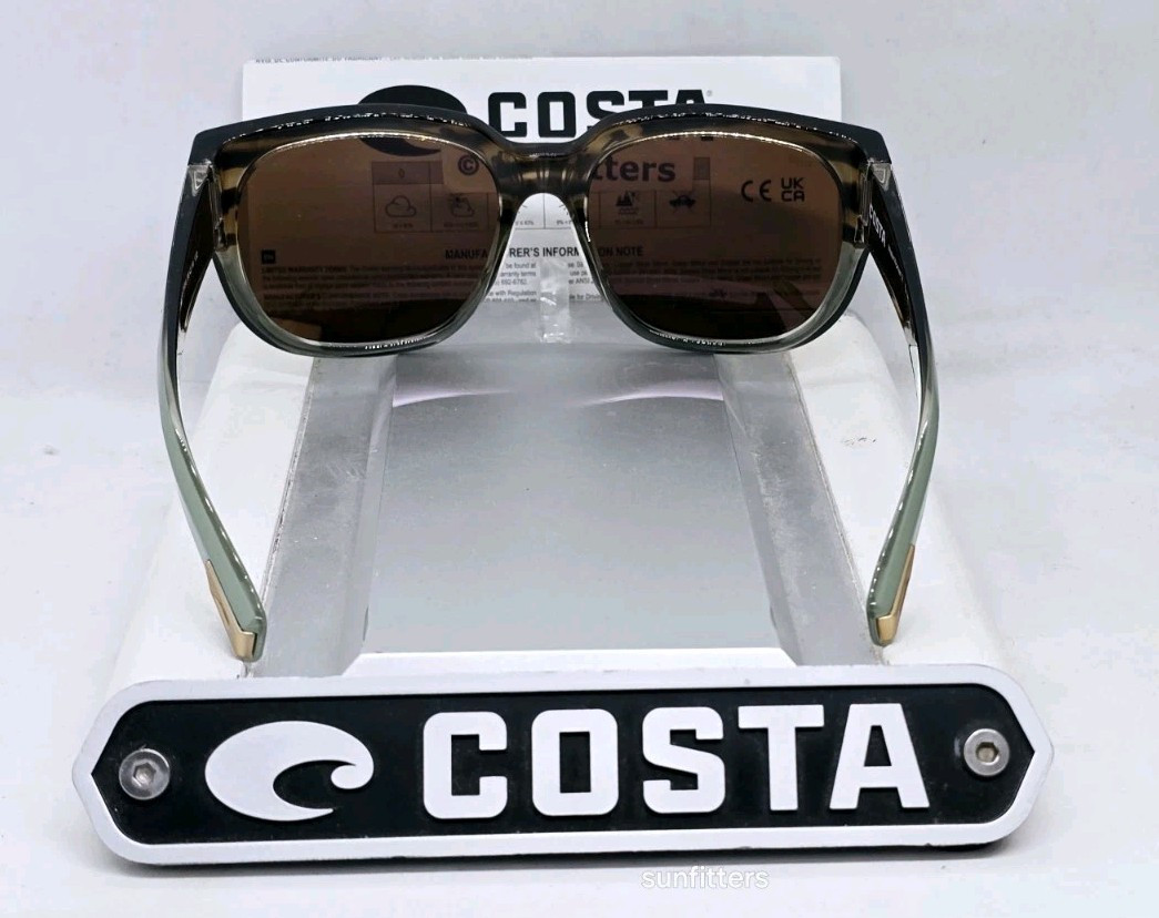 COSTA DEL MAR ocean jade/silver WATERWOMAN 2 polarized 580G sunglasses (900408)