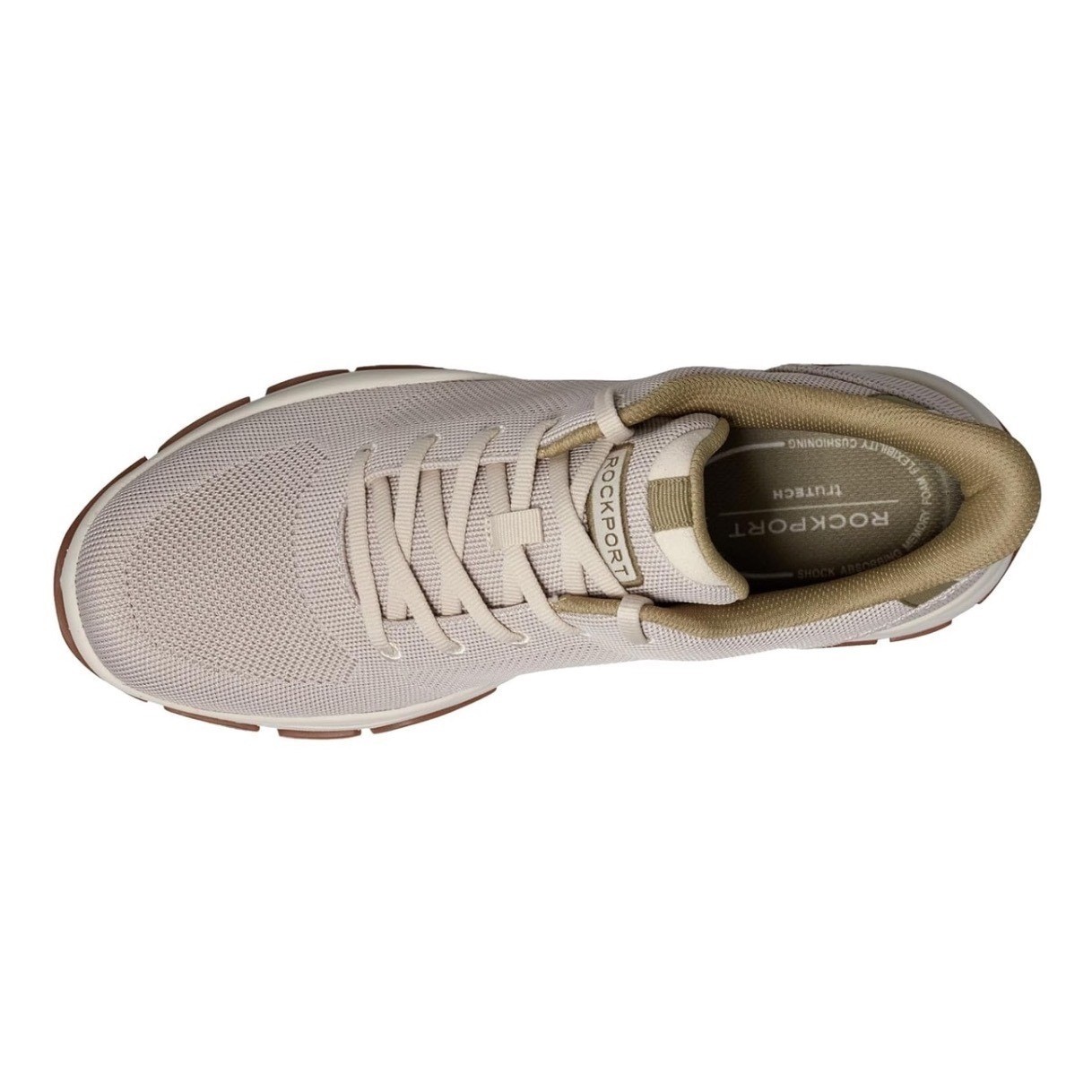 Rockport TruTECH Mens Tan Olive Knit Walking Sneakers Size 13M Low Top Shoes
