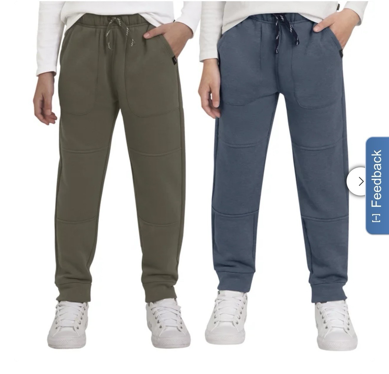 LEE Youth Boys 2-Pack Jogger Pants (M10/12, Light Blue,green)